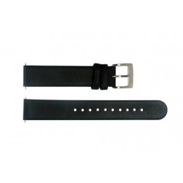 Horlogeband Mondaine BM20026 Leder Zwart 16mm