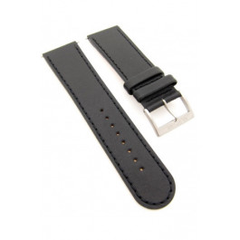 Mondaine horlogeband BM20056 / FE19424.20Q Leder Zwart 24mm + standaard stiksel