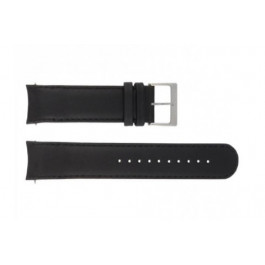 Mondaine horlogeband BM20086 / FE23122.20Q.2 Leder Zwart 22mm + standaard stiksel