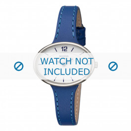 Boccia horlogeband 3261-03 Leder Blauw 16mm + standaard stiksel