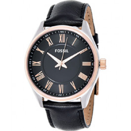 Horlogeband Fossil BQ1153 Leder Zwart 22mm