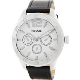 Horlogeband Fossil BQ1162 Leder Zwart 22mm
