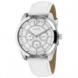 Horlogeband Fossil BQ1457 Leder Wit 20mm