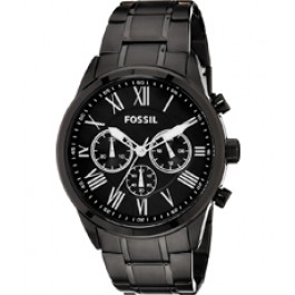 Horlogeband Fossil BQ1743 Staal Zwart 22mm