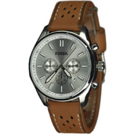 Horlogeband Fossil BQ2073 Leder Bruin 22mm
