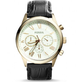 Horlogeband Fossil BQ2174 Leder Zwart 26mm
