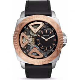 Horlogeband Fossil BQ2208 Leder Zwart 24mm