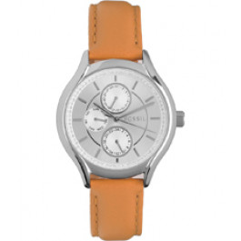 Horlogeband Fossil BQ3019 Leder Bruin 18mm