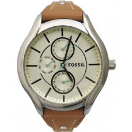 Horlogeband Fossil BQ3090 Onderliggend Leder Bruin 18mm