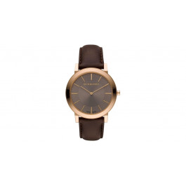 Horlogeband Burberry BU2354 Leder Donkerbruin 20mm
