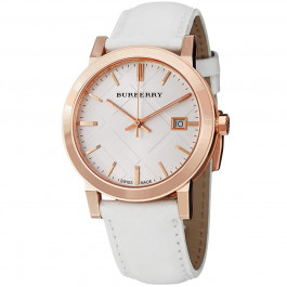 Horlogeband Burberry BU9012 Leder Wit