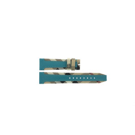 Horlogeband Burberry BU9018 Leder Blauw 20mm