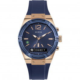 Horlogeband Guess C0002M1 Silicoon Blauw 20mm