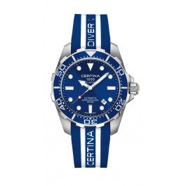 Horlogeband Certina C0134071704100 / C610018006 Rubber Blauw 21mm