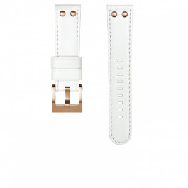 TW Steel horlogeband CEB118 / CE118 Leder Wit 22mm + wit stiksel