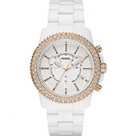 Horlogeband Fossil CH2716 Kunststof/Plastic Wit 22mm