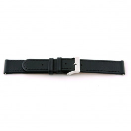 Horlogeband Universeel G100 Leder Zwart 20mm