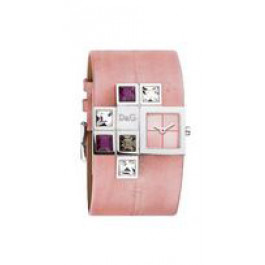 Horlogeband Dolce & Gabbana DW0176 Onderliggend Leder Roze 37mm