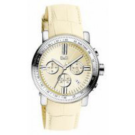Horlogeband Dolce & Gabbana DW0678 Leder Beige 22mm