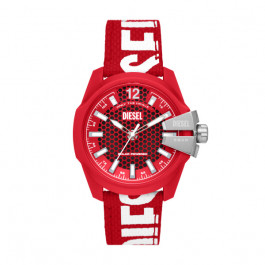 Horlogeband Diesel DZ4619 Nylon/perlon Rood 22mm