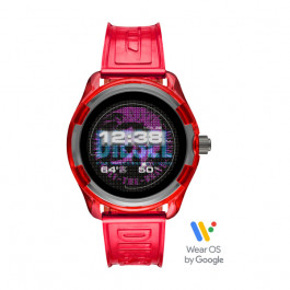 Horlogeband Smartwatch Diesel DZT2019 Kunststof/Plastic Rood 22mm