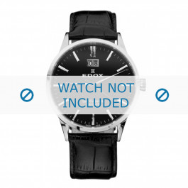 Edox horlogeband 63001-3-NIN Leder Zwart 21mm + standaard stiksel