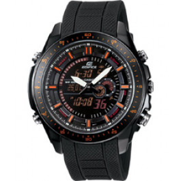 Horlogeband Casio EFA-132PB-1AV / 10366028 Kunststof/Plastic Zwart 20mm