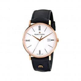 Horlogeband Maurice Lacroix EL1087-PVP01-110 Leder Zwart 20mm