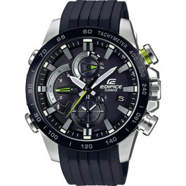 Horlogeband Casio EQB-800BR-1AER Silicoon Zwart