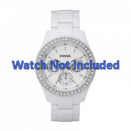 Horlogeband Fossil ES1967 Kunststof/Plastic Wit 9mm