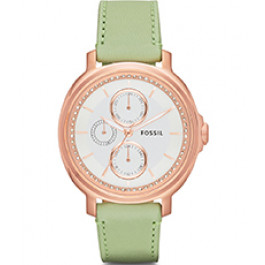 Horlogeband Fossil ES3357 Leder Groen 18mm