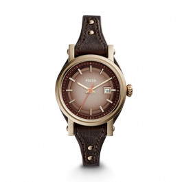 Horlogeband Fossil ES3910 Onderliggend Leder Bruin 8mm