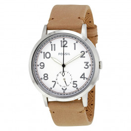 Horlogeband Fossil ES4060 Leder Beige 20mm