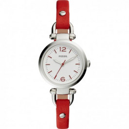 Horlogeband Fossil ES4119 / Georgia Leder Rood 7mm