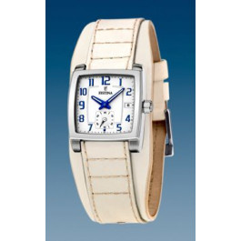 Horlogeband Festina F16181-1 Onderliggend Leder Beige 17mm