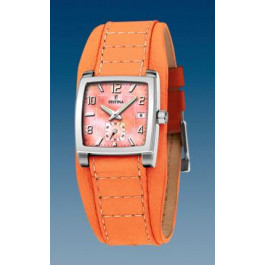 Horlogeband Festina F16181-6 Leder Oranje 17mm