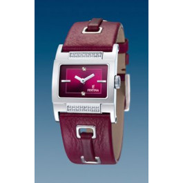 Horlogeband Festina F16325-2 Leder Bordeaux 24mm