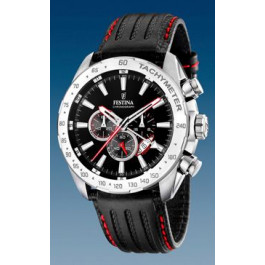 Horlogeband Festina F16489-5 / F16488 Leder Zwart 25mm