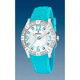 Horlogeband Festina F16541-6 Silicoon Lichtblauw 20mm