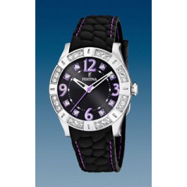 Horlogeband Festina F16541-8 Silicoon Zwart 20mm
