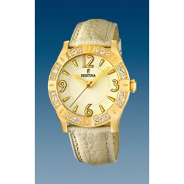 Horlogeband Festina F16580-2 Leder Beige