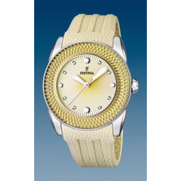 Horlogeband Festina F16591-2 Silicoon Beige 24mm