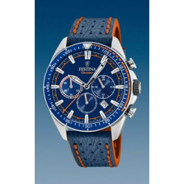 Horlogeband Festina F20377-2 Leder Blauw 23mm