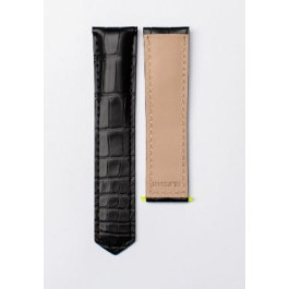 Horlogeband Tag Heuer FC6481 Krokodillenleer Zwart 22mm
