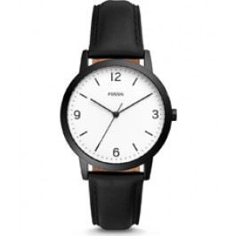 Horlogeband Fossil FS5431 Leder Zwart 20mm