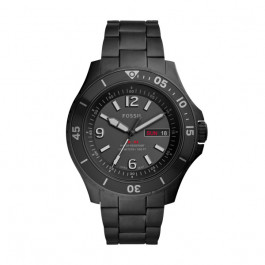 Horlogeband Fossil FS5688 Staal Zwart 24mm