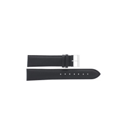 Horlogeband Universeel H010-XL Leder Zwart 22mm