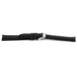 Horlogeband Universeel H012 XL Leder Zwart 22mm