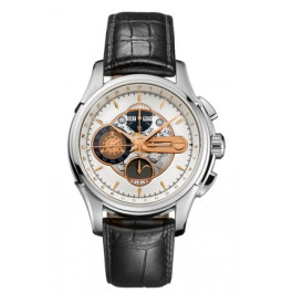 Horlogeband Hamilton H32696751 / H001.32.696.751.01 Leder Zwart 22mm