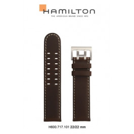 Horlogeband Hamilton H717160 / H600.717.101 Leder Bruin 22mm